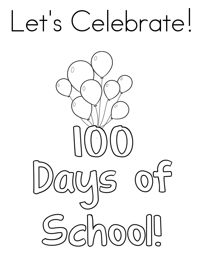 100 Day's of School Worksheets Free Coloring Pages 21