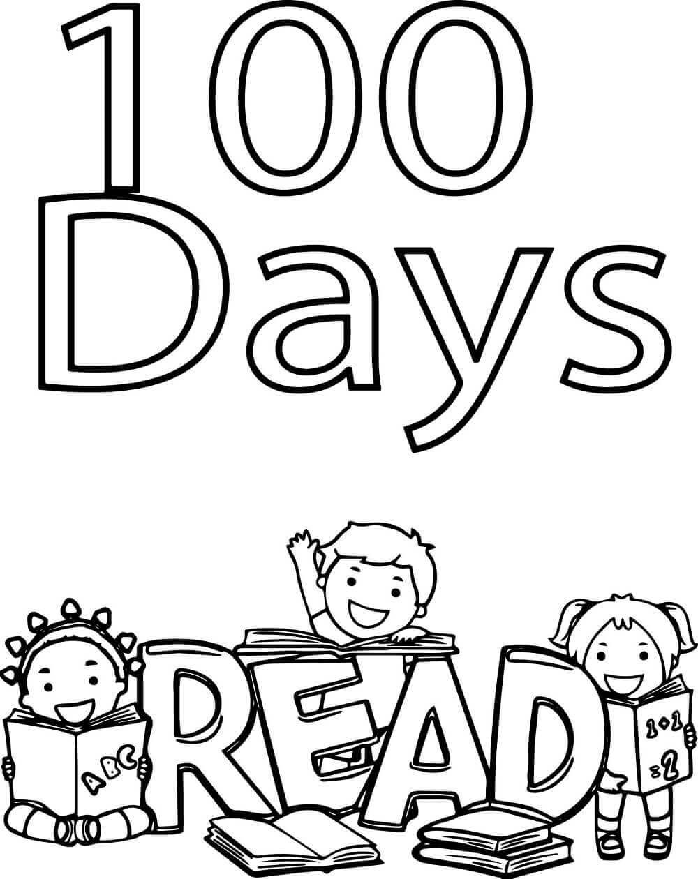 100 Day's of School Worksheets Free Coloring Pages 23