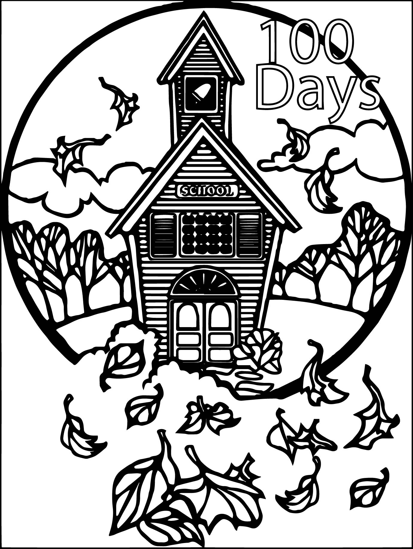 100 Day's of School Worksheets Free Coloring Pages 26