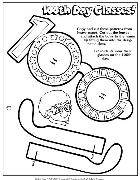 100 Day's of School Worksheets Free Coloring Pages 44