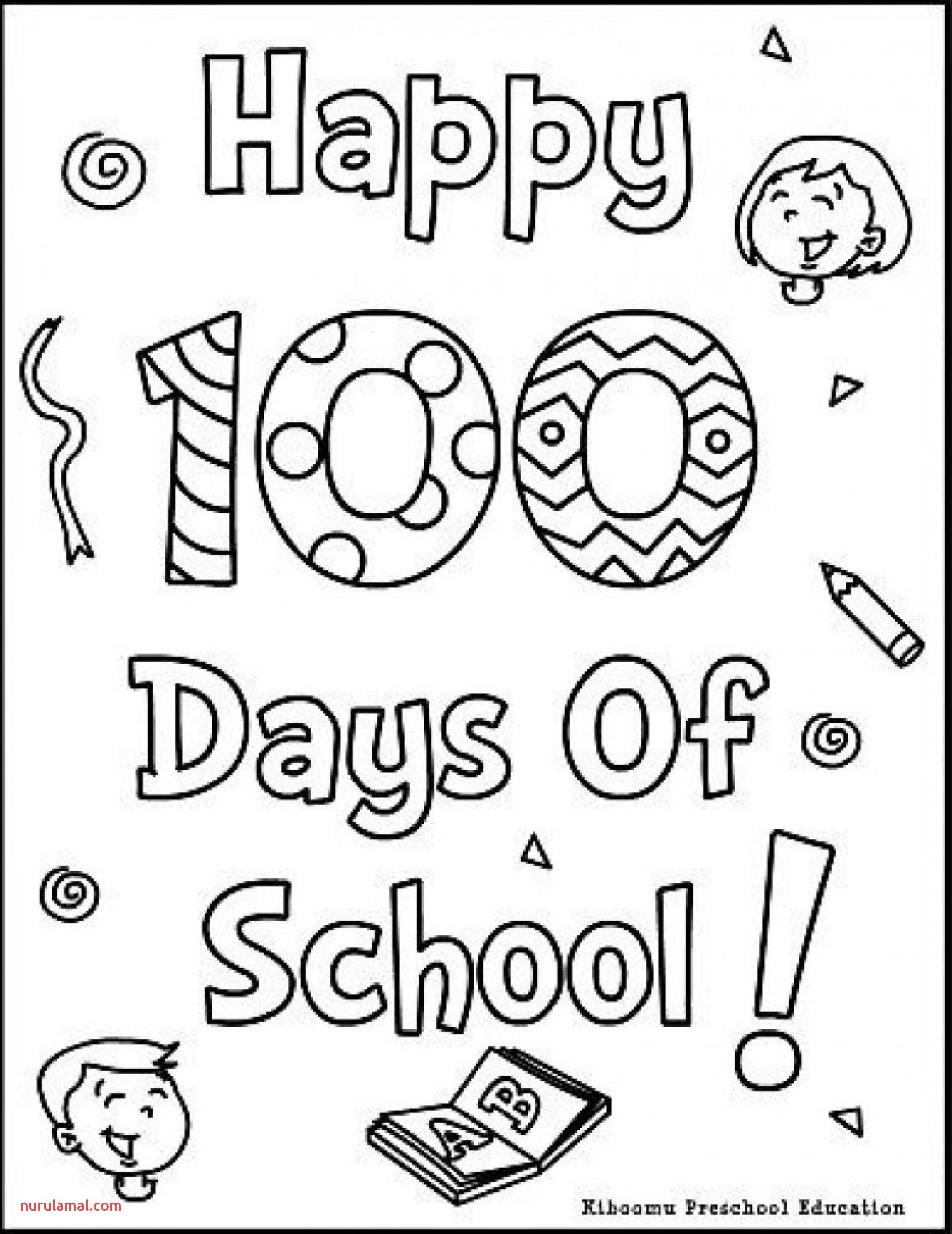 100 Day's of School Worksheets Free Coloring Pages 54