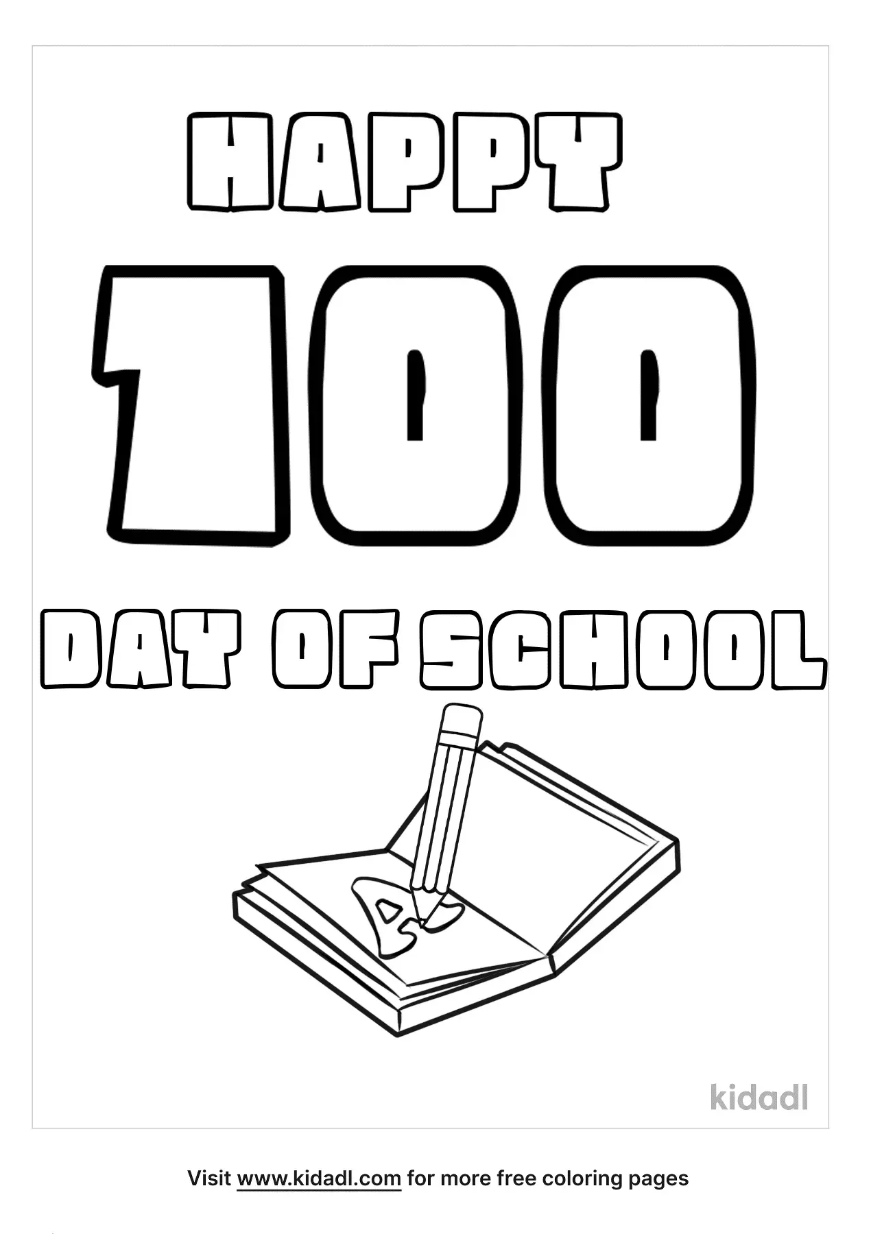 100 Day's of School Worksheets Free Coloring Pages 64