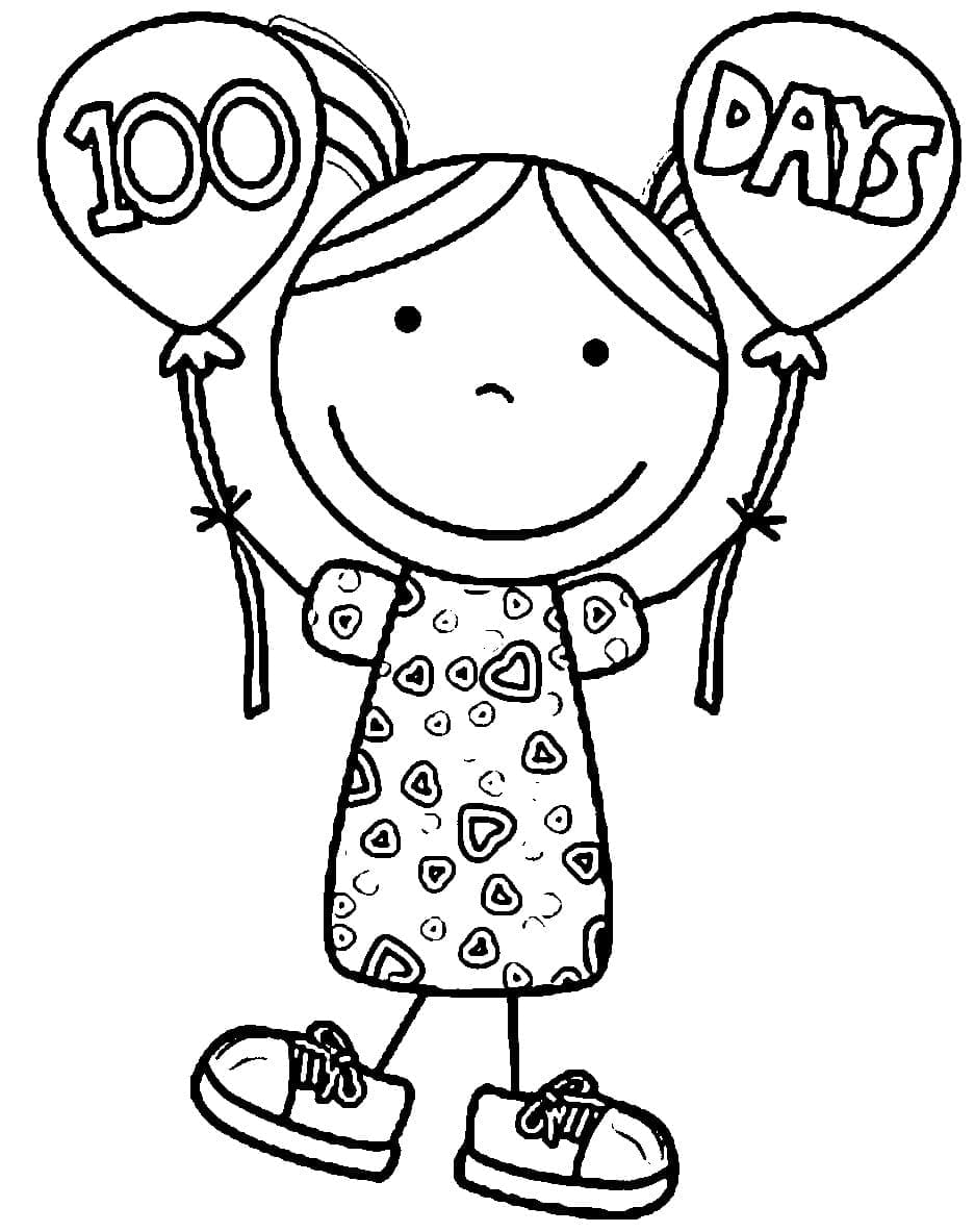 100 Day's of School Worksheets Free Coloring Pages 7