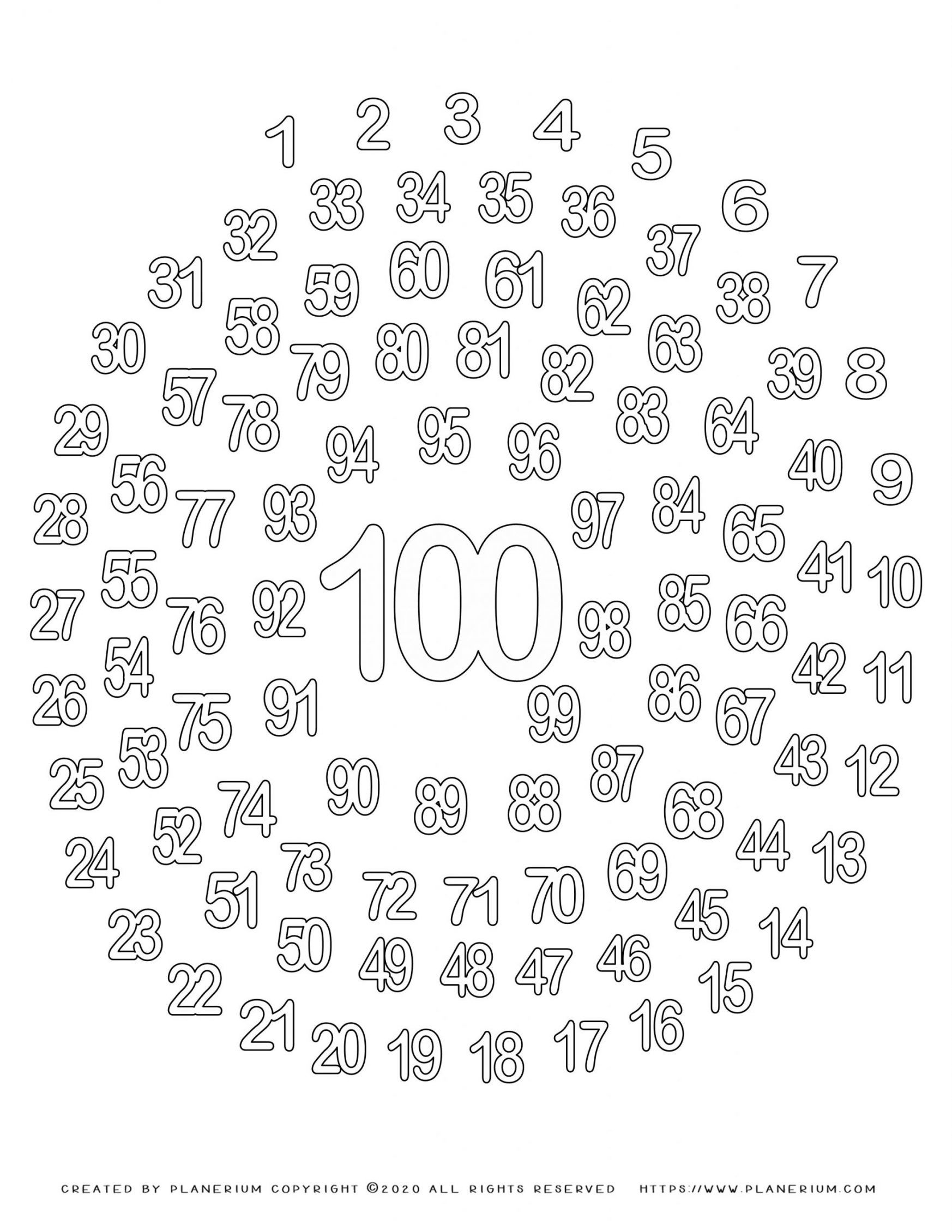 100 Day's of School Worksheets Free Coloring Pages 81