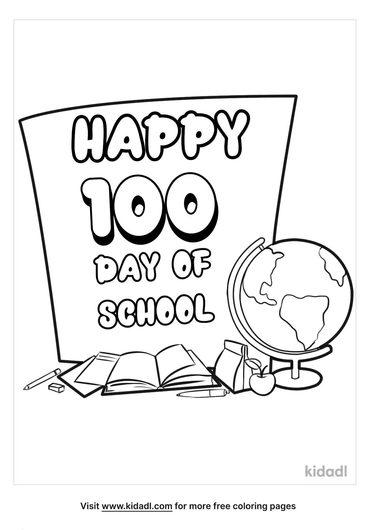 100 Day's of School Worksheets Free Coloring Pages 84