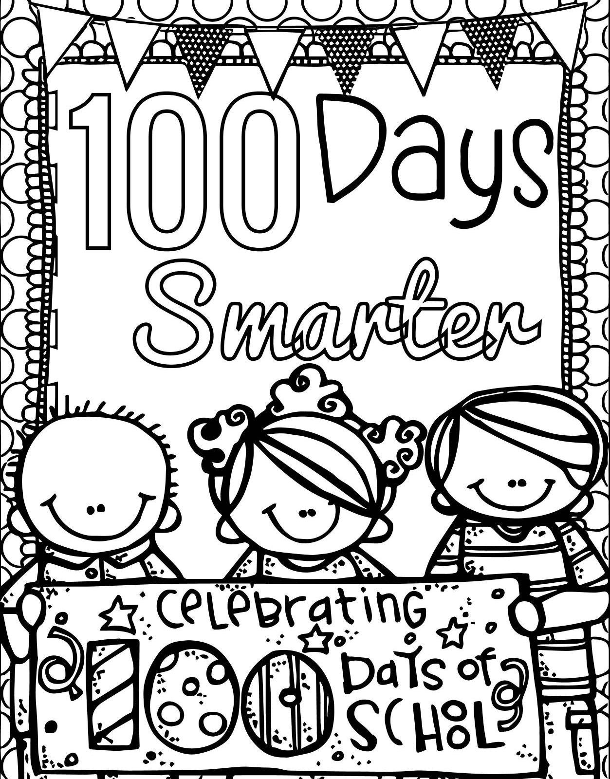 100 Day's of School Worksheets Free Coloring Pages 94