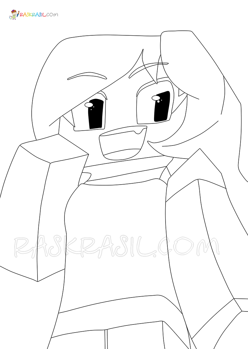 Aphmau Minecraft Coloring Pages Printable 61