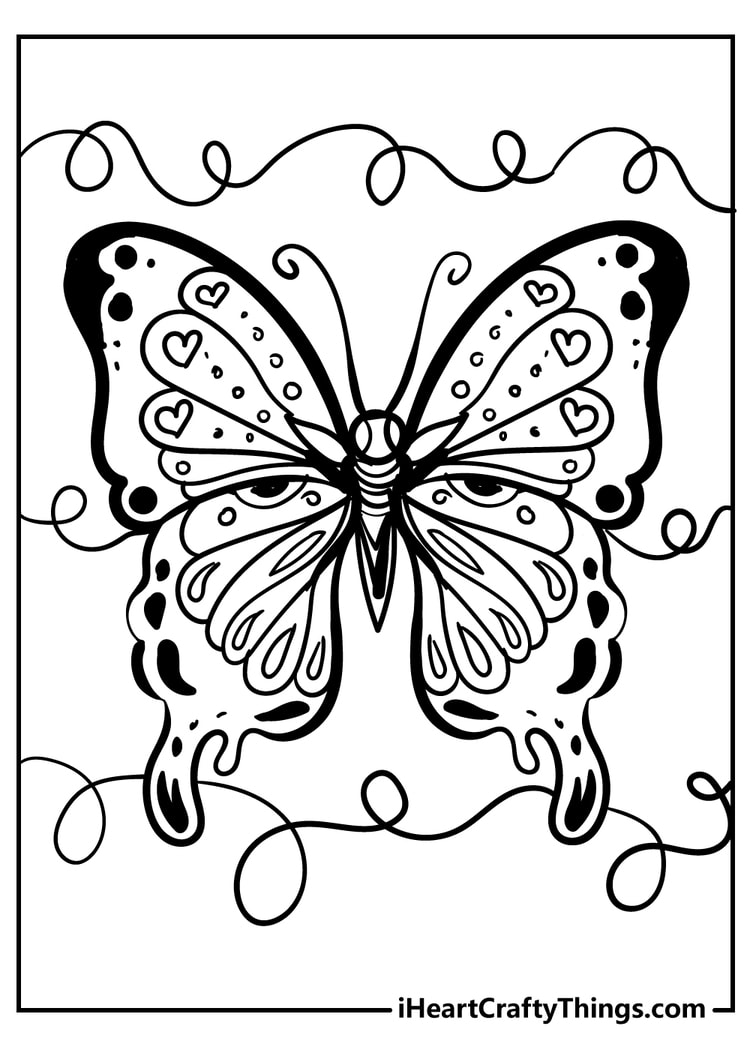 Butterflies Coloring Pages for Adults 103