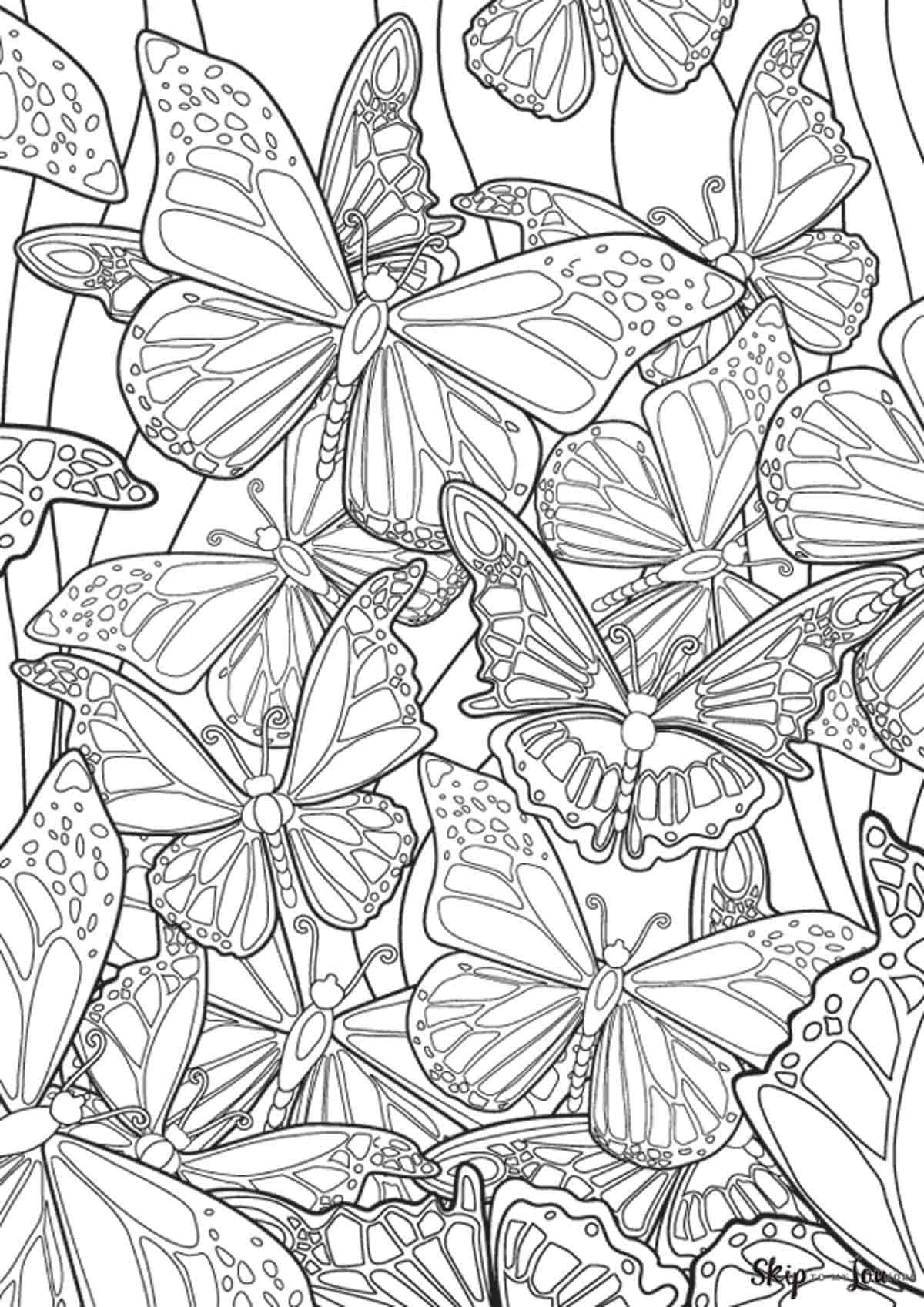 Butterflies Coloring Pages for Adults 131