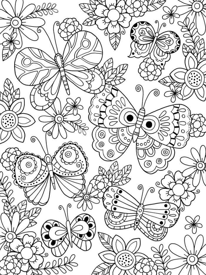 Butterflies Coloring Pages for Adults 132