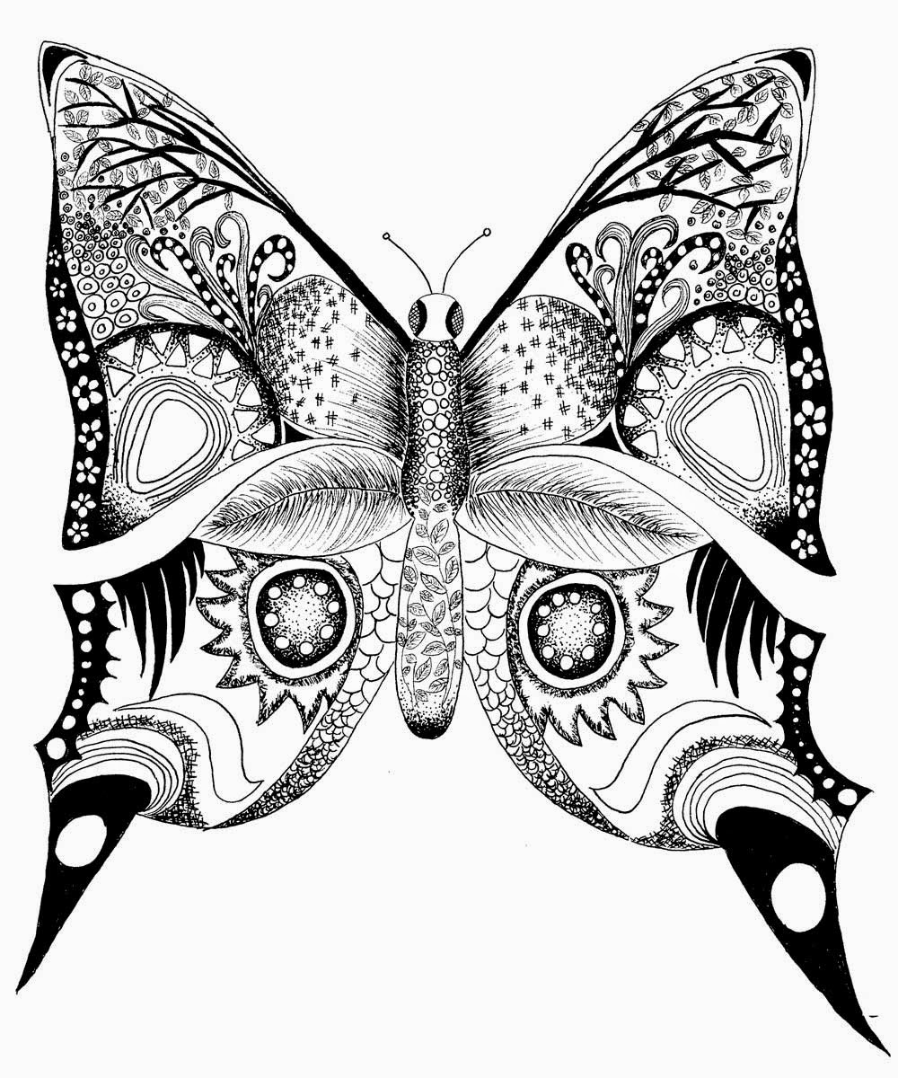 Butterflies Coloring Pages for Adults 152