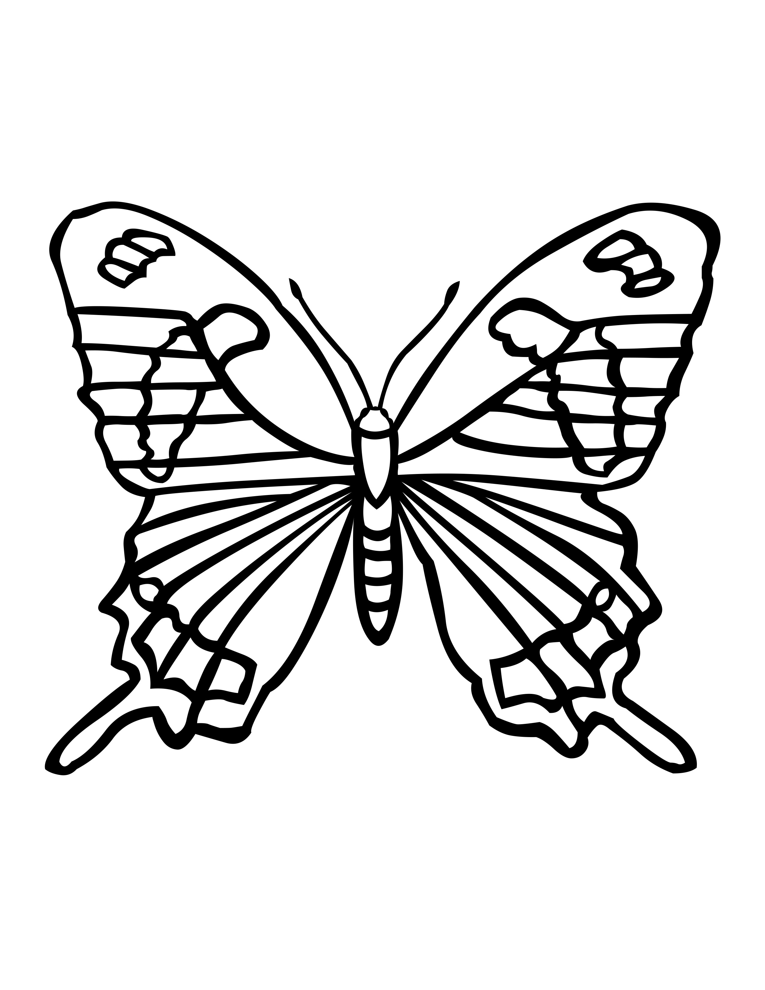 Butterflies Coloring Pages for Adults 5