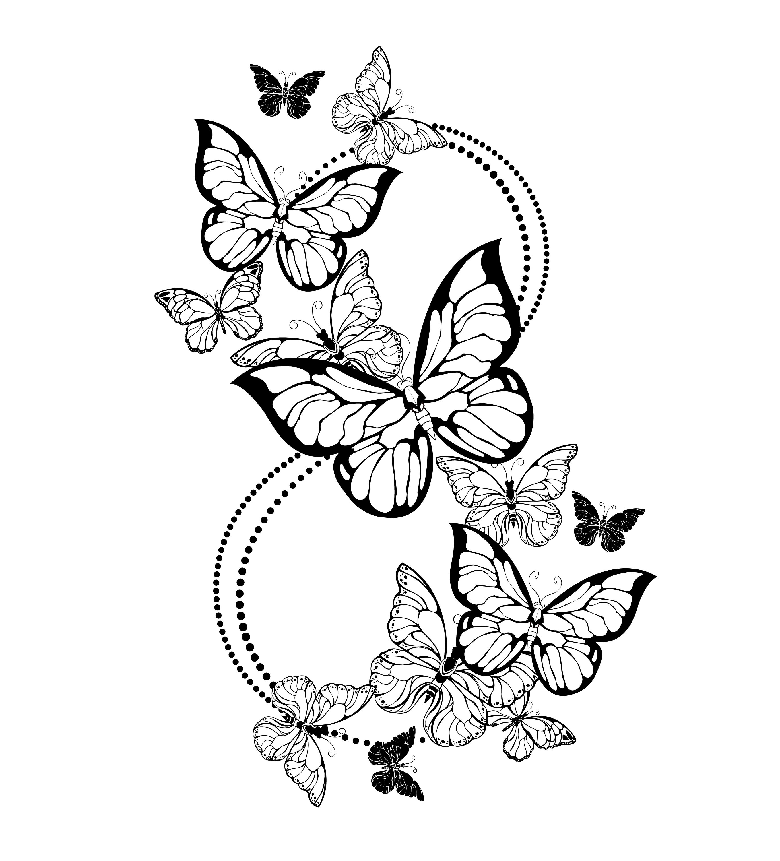 Butterflies Coloring Pages for Adults 50