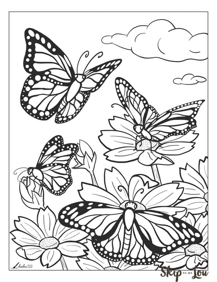 Butterflies Coloring Pages for Adults 74