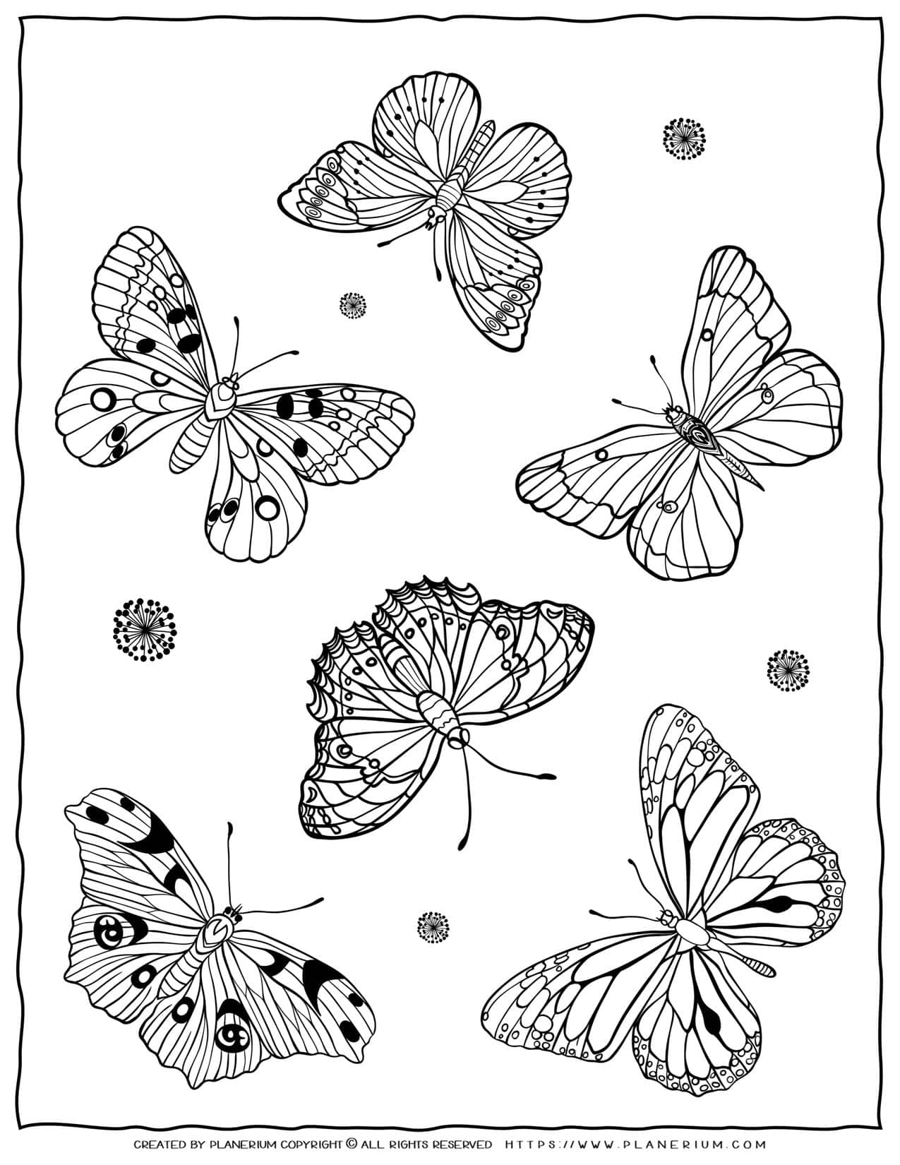 Butterflies Coloring Pages for Adults 86