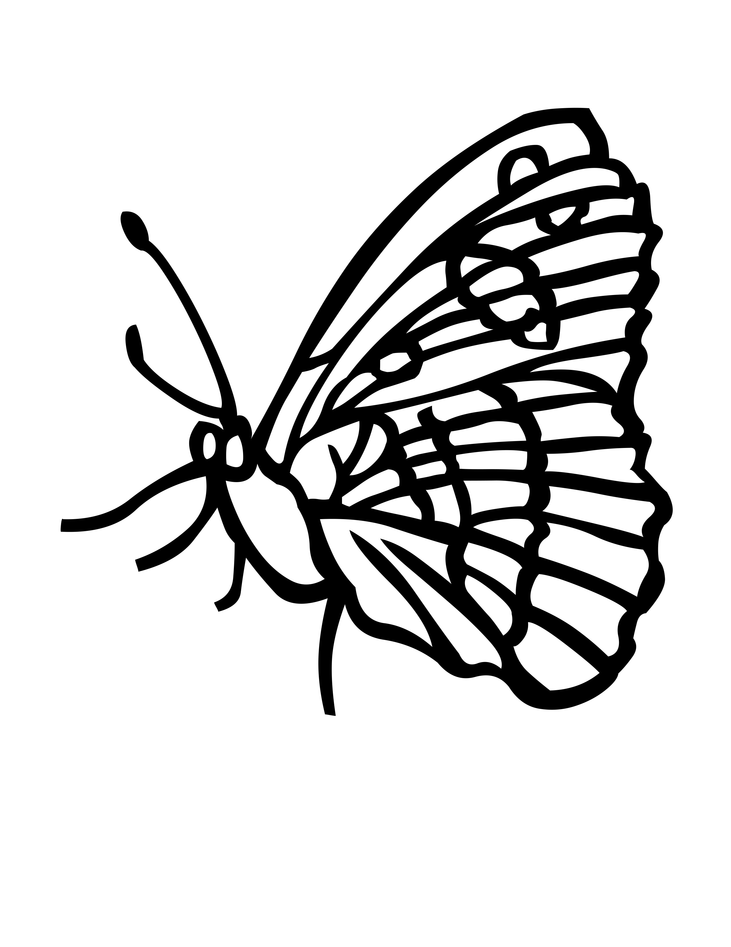 Butterflies Coloring Pages for Adults 90