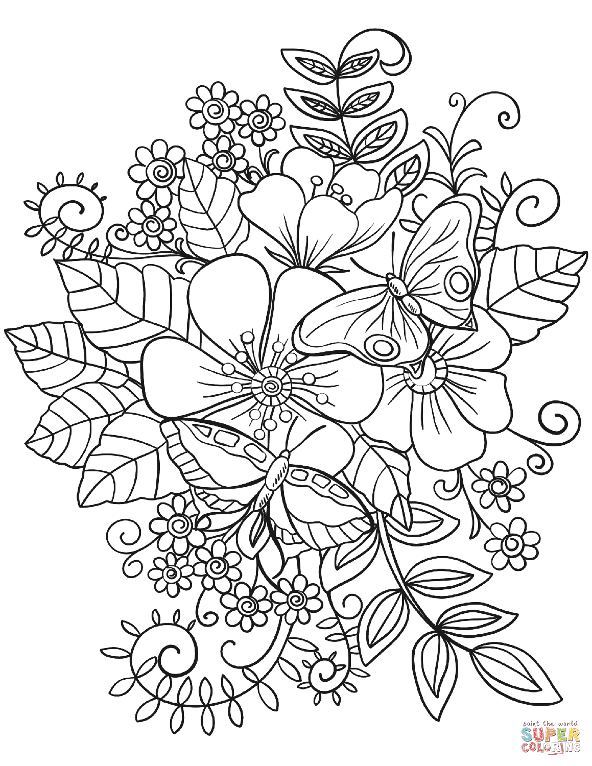 Butterflies Coloring Pages for Adults 98