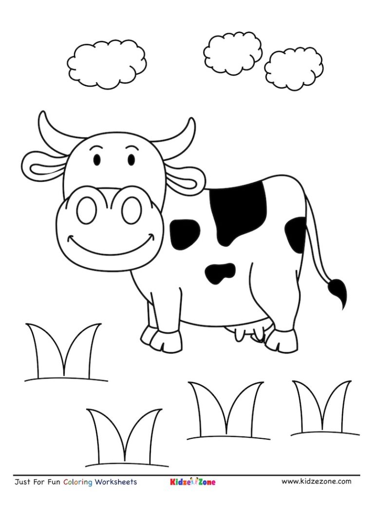 Cow Coloring Pages for Kids Printable 16