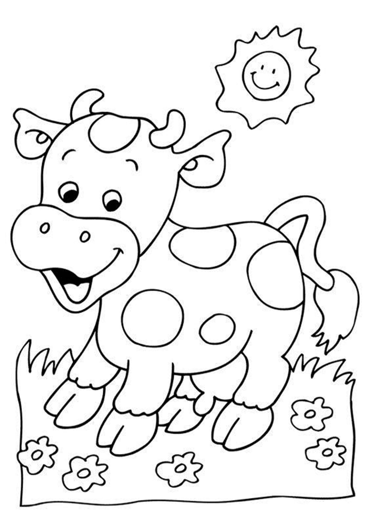 Cow Coloring Pages for Kids Printable 20