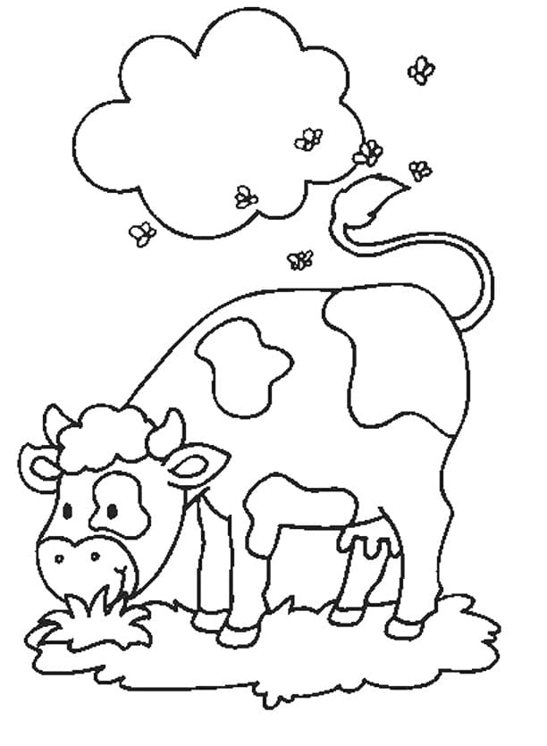 Cow Coloring Pages for Kids Printable 26