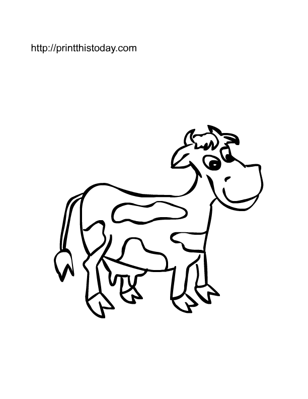 Cow Coloring Pages for Kids Printable 39