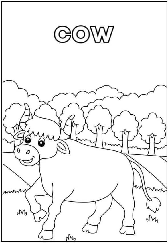 Cow Coloring Pages for Kids Printable 43