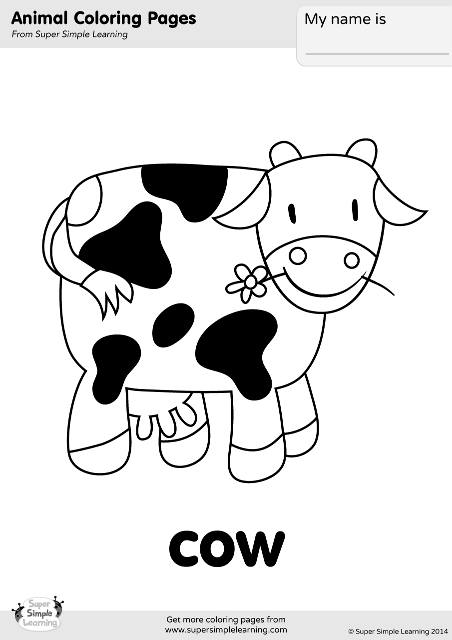 Cow Coloring Pages for Kids Printable 45