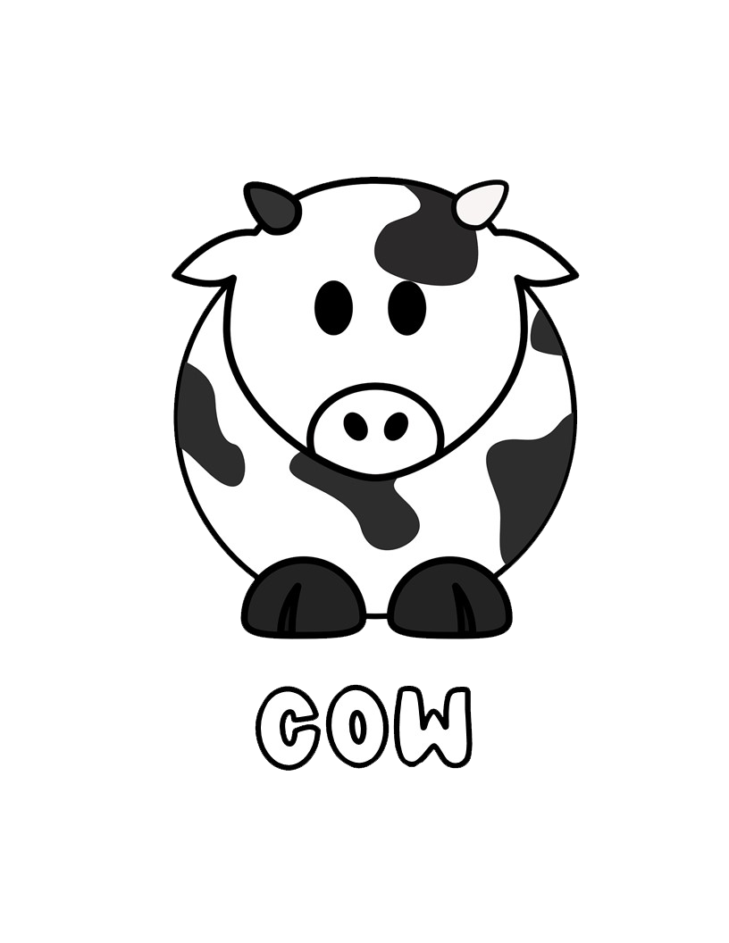 Cow Coloring Pages for Kids Printable 47