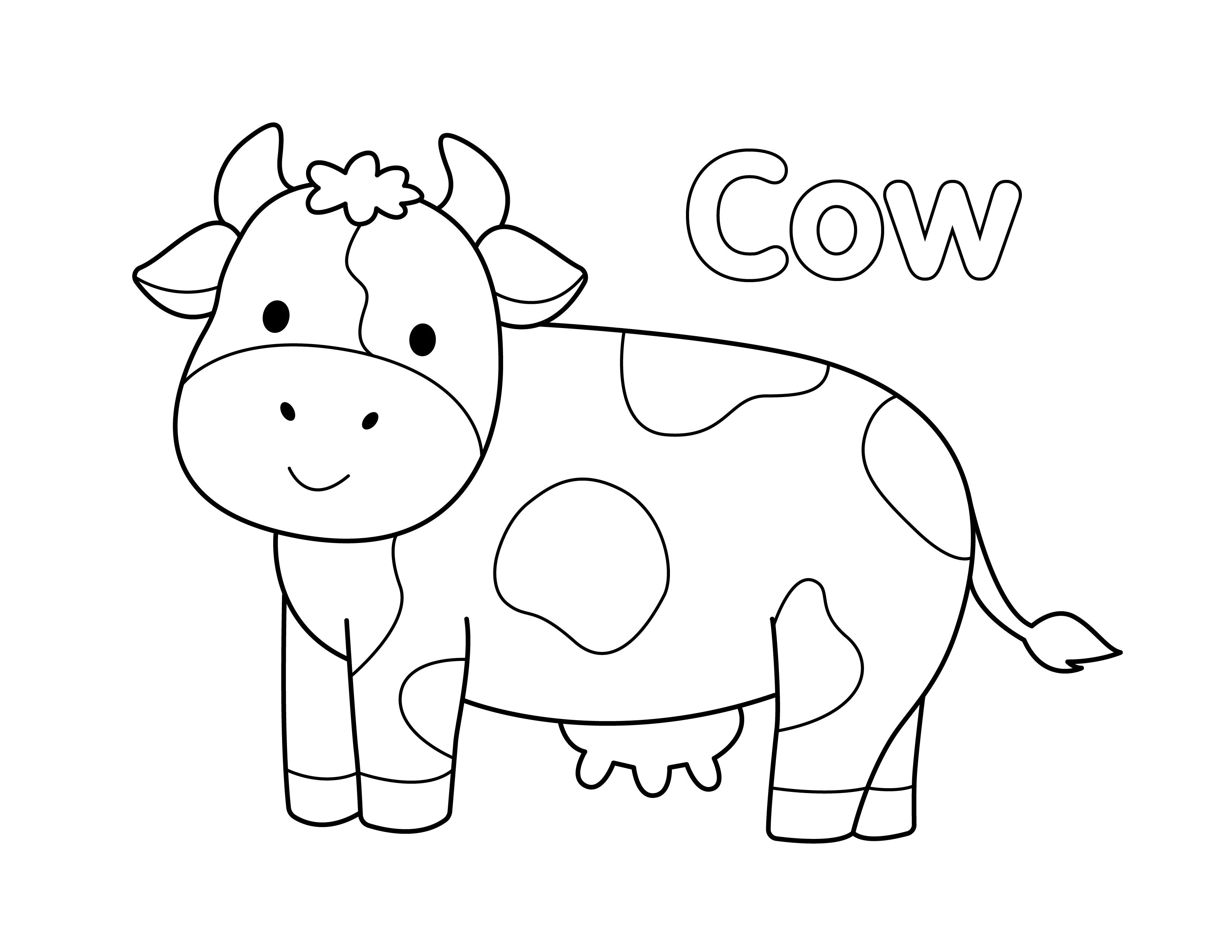 Cow Coloring Pages for Kids Printable 49