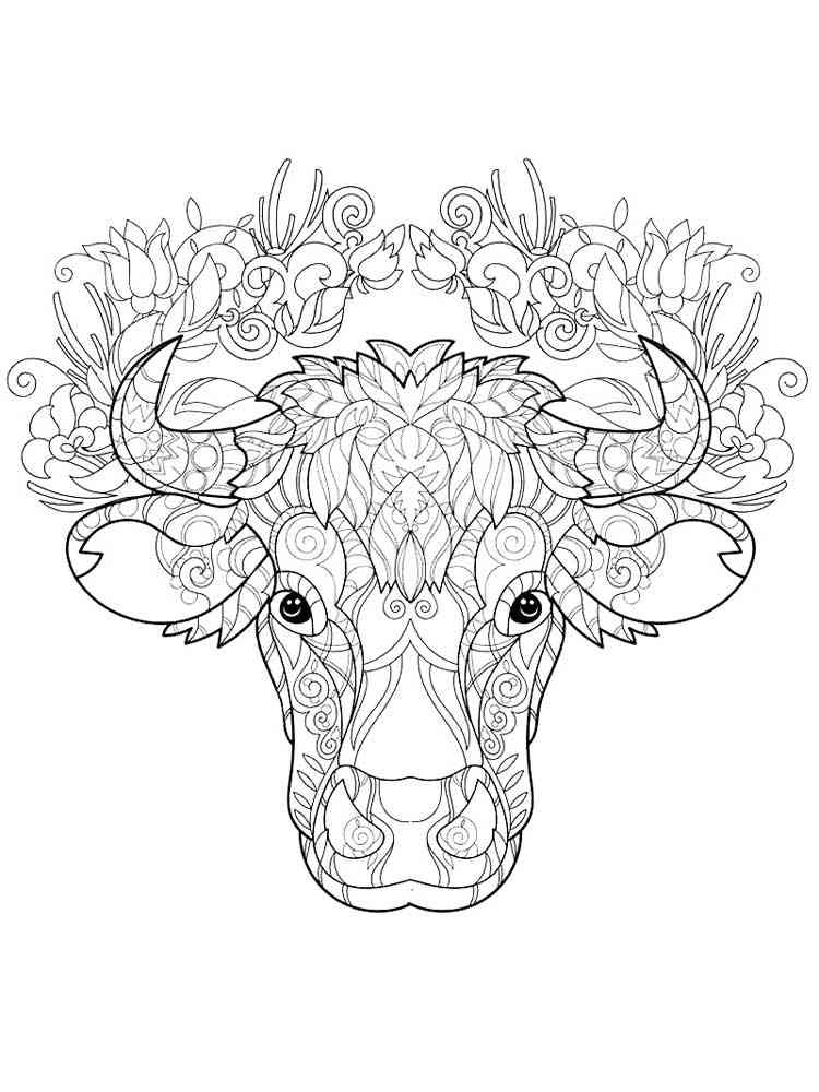 Cow Coloring Pages for Kids Printable 5