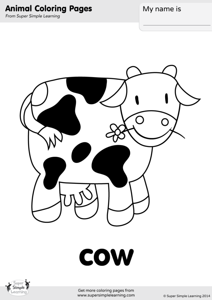 Cow Coloring Pages for Kids Printable 56