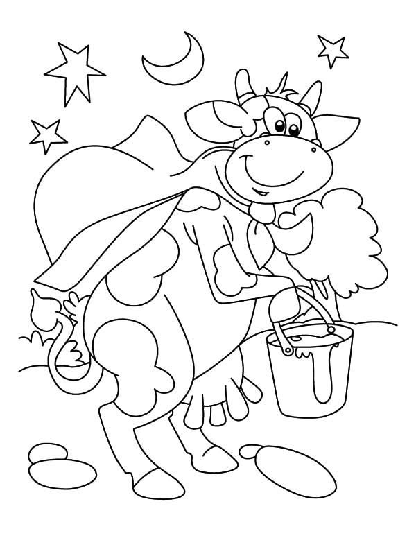 Cow Coloring Pages for Kids Printable 6