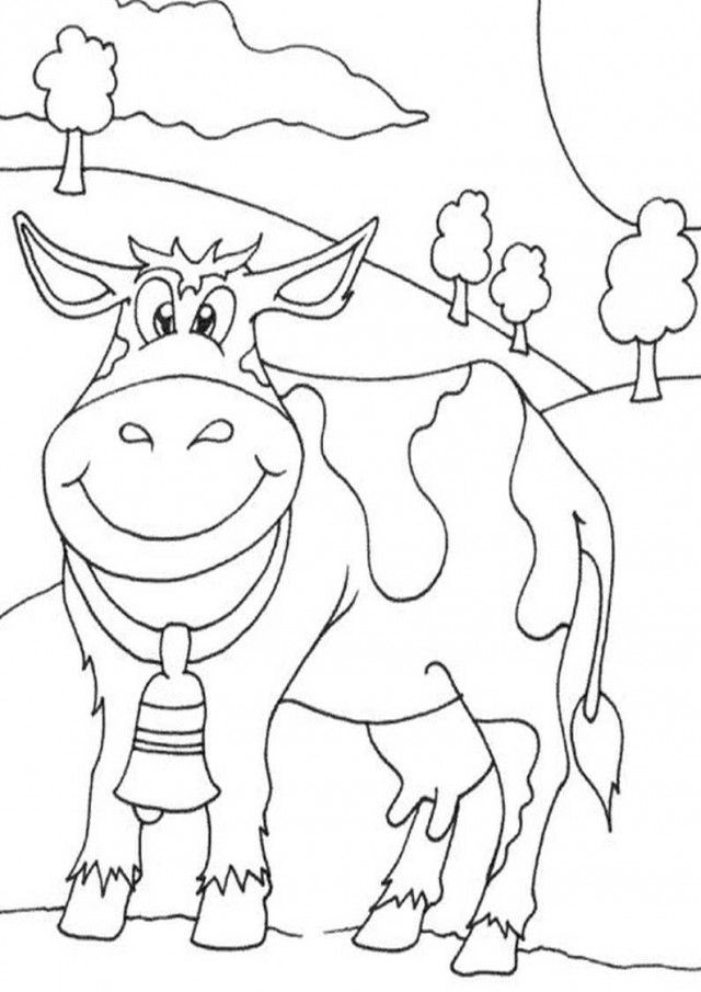 Cow Coloring Pages for Kids Printable 60