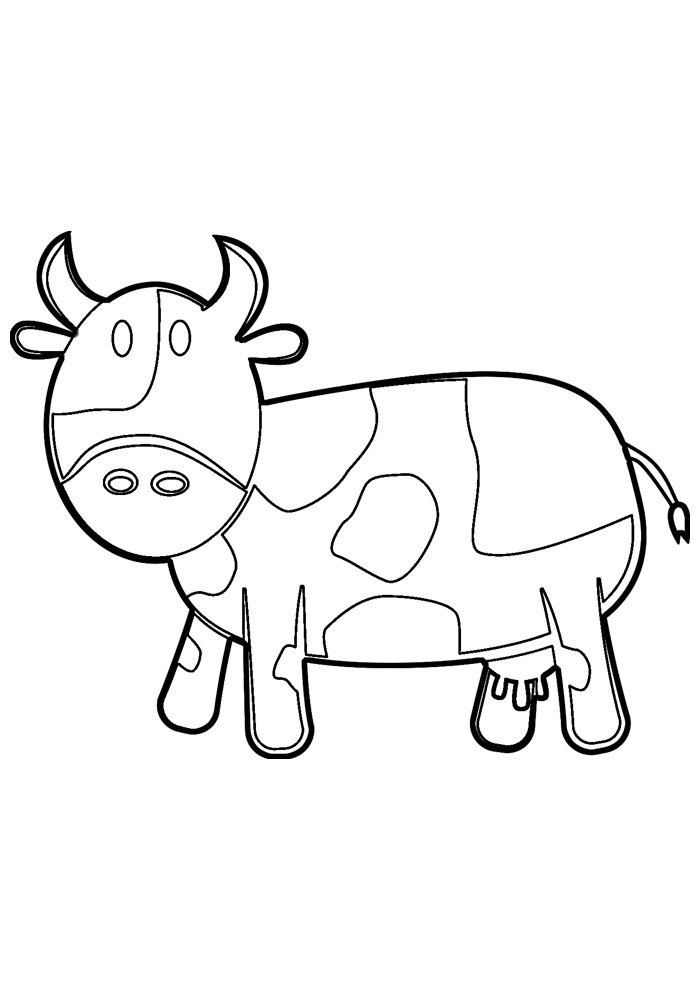 Cow Coloring Pages for Kids Printable 65