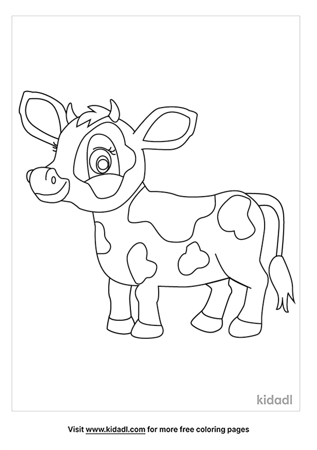 Cow Coloring Pages for Kids Printable 73