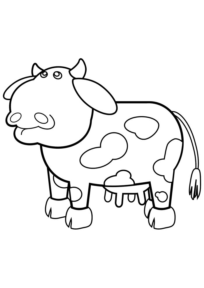 Cow Coloring Pages for Kids Printable 81