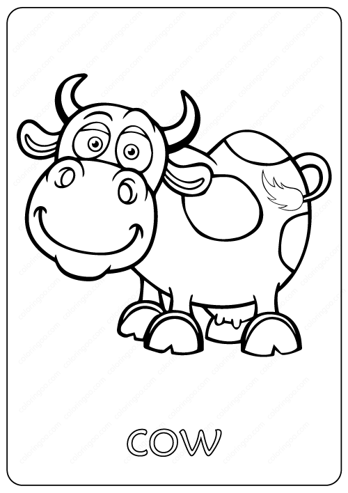 Cow Coloring Pages for Kids Printable 90