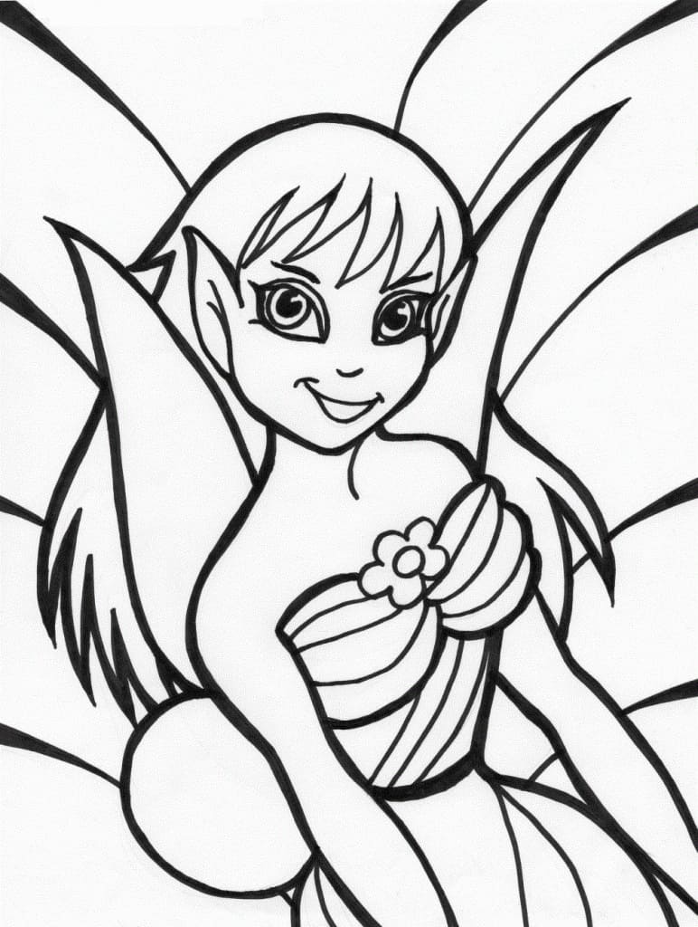 Fairy Coloring Pages Aesthetic Printables 17