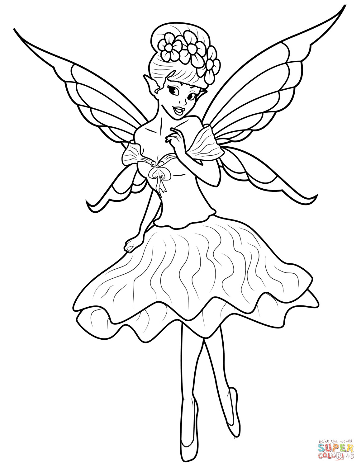 Fairy Coloring Pages Aesthetic Printables 2