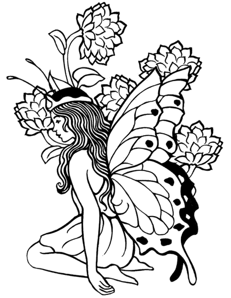 Fairy Coloring Pages Aesthetic Printables 21