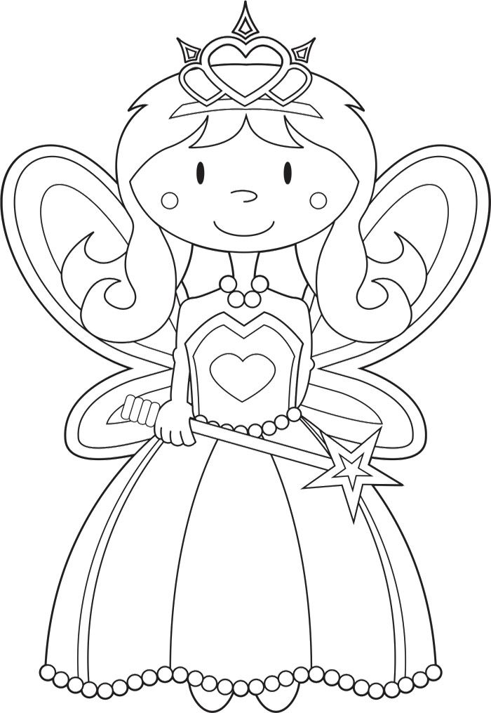 Fairy Coloring Pages Aesthetic Printables 25