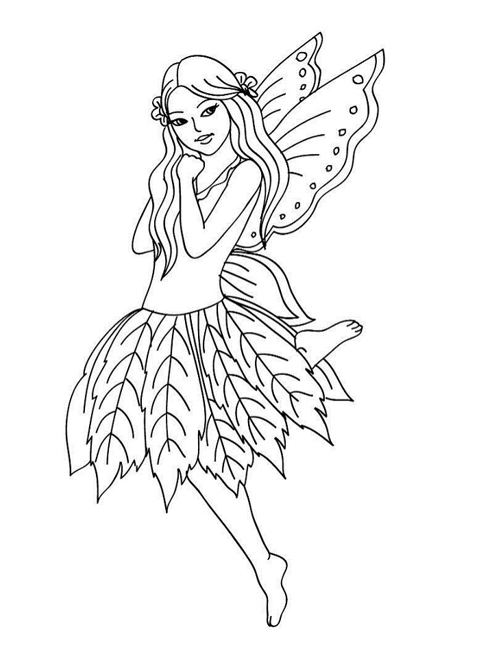 Fairy Coloring Pages Aesthetic Printables 27