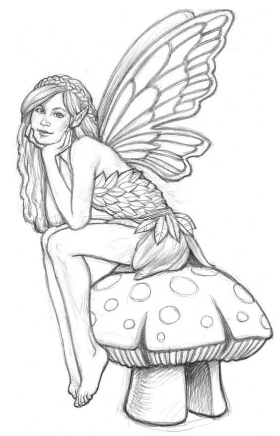 Fairy Coloring Pages Aesthetic Printables 28