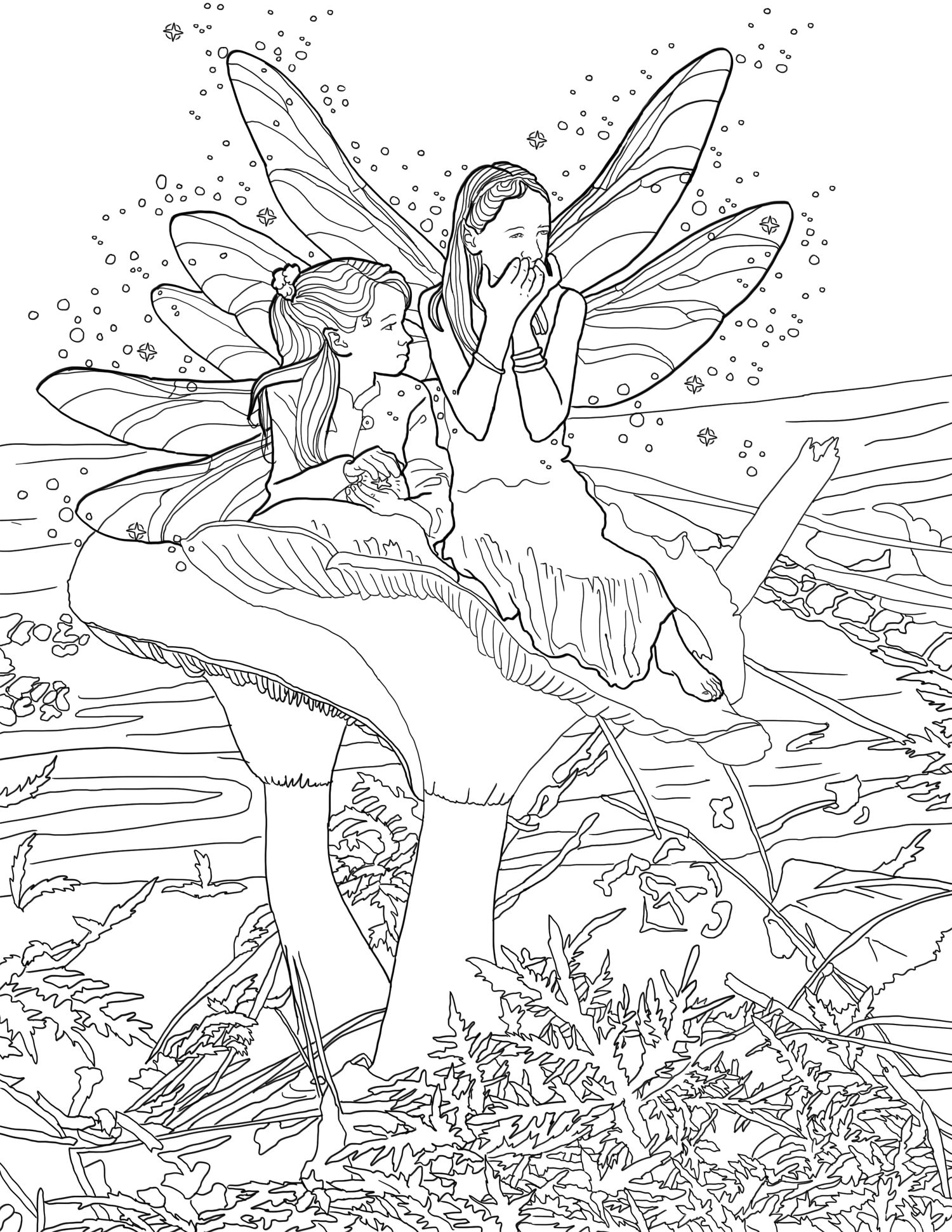 Fairy Coloring Pages Aesthetic Printables 31