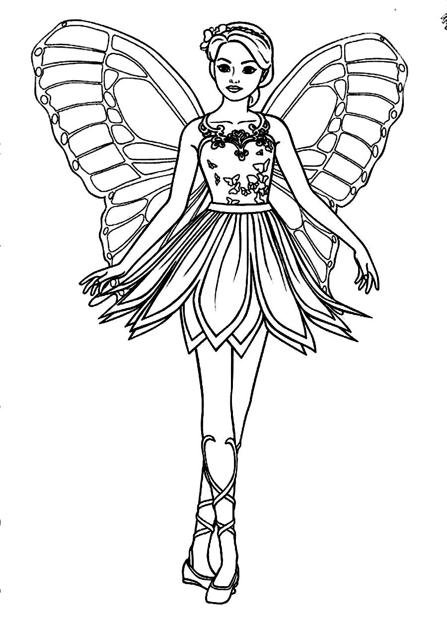 Fairy Coloring Pages Aesthetic Printables 35