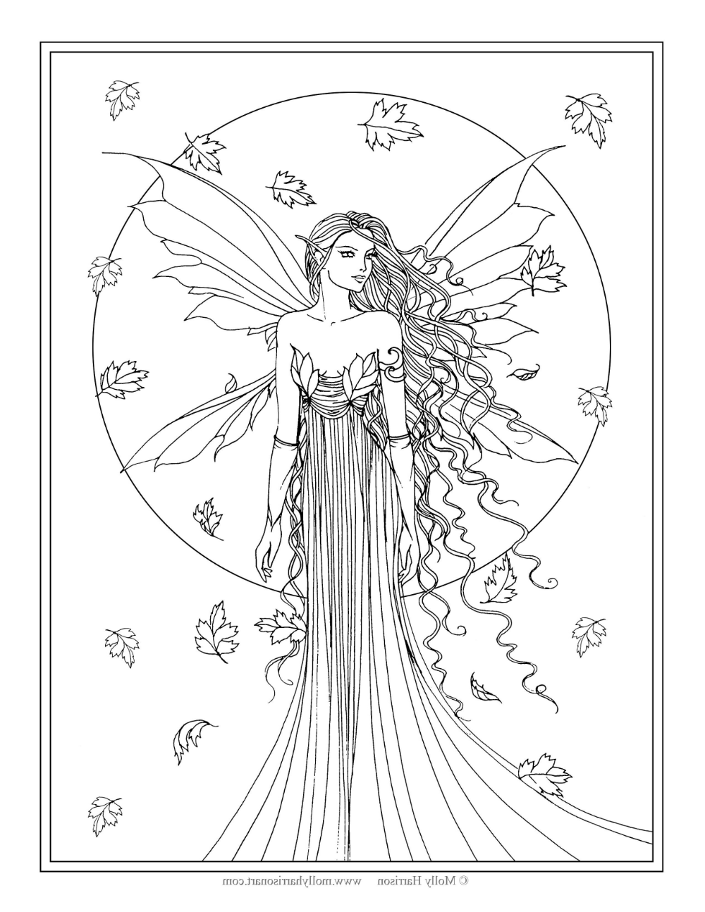 Fairy Coloring Pages Aesthetic Printables 40