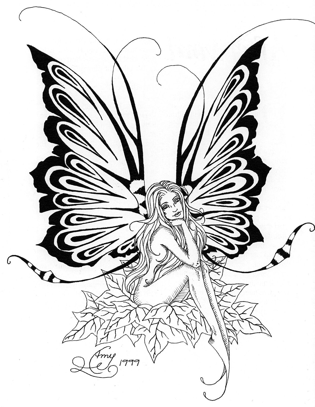 Fairy Coloring Pages Aesthetic Printables 44
