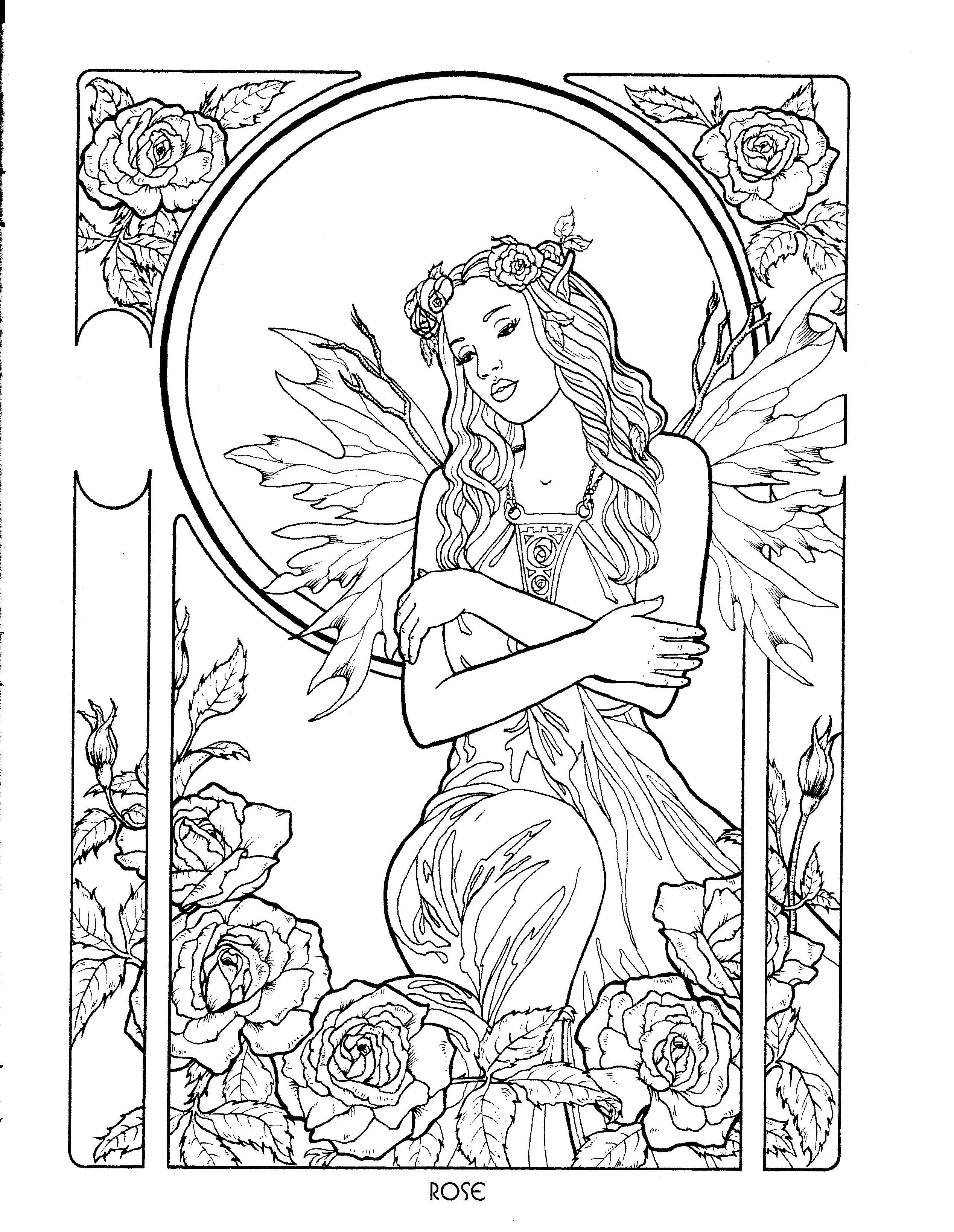 Fairy Coloring Pages Aesthetic Printables 45