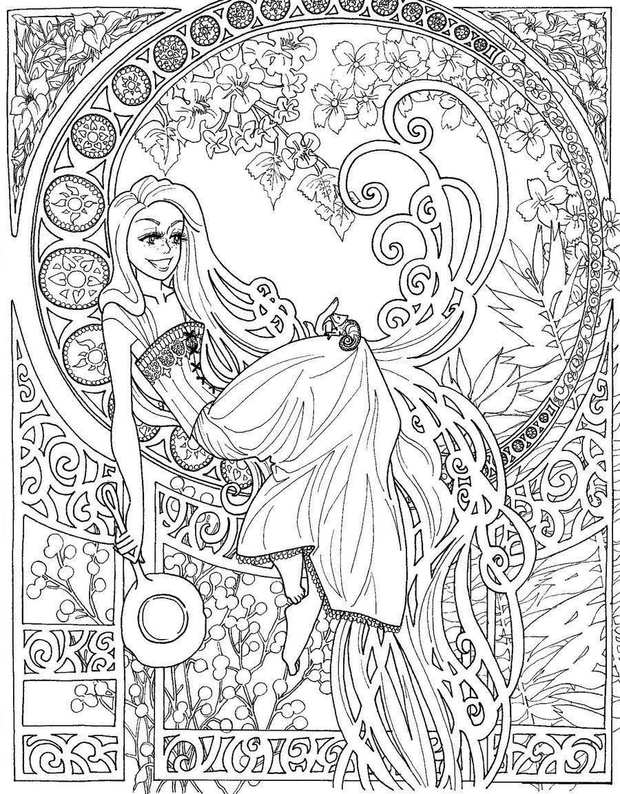 Fairy Coloring Pages Aesthetic Printables 51
