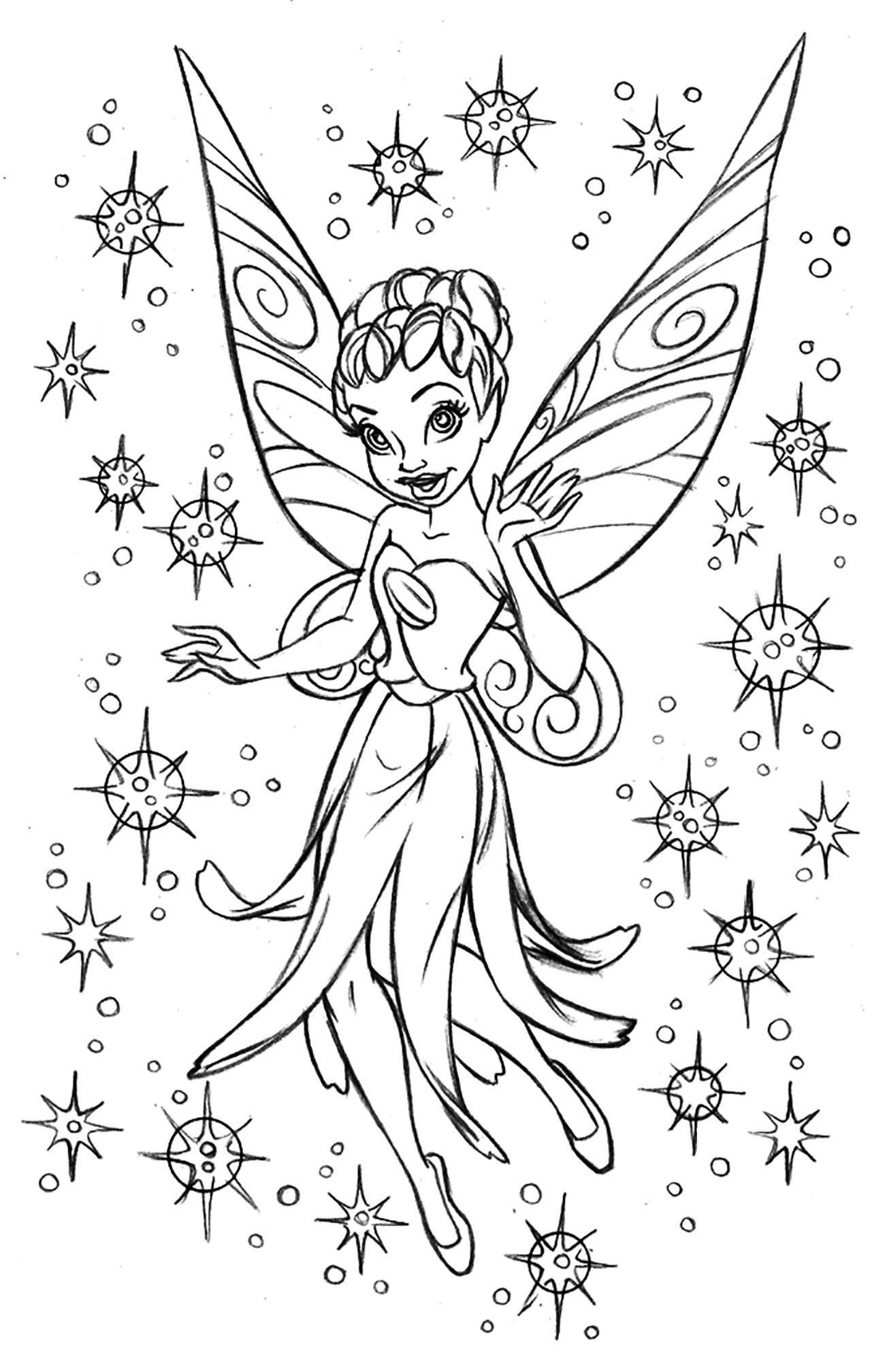 Fairy Coloring Pages Aesthetic Printables 53